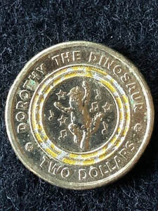 2021 $2 THE DINO COLOUR COIN CIRC - Picture 1 of 4