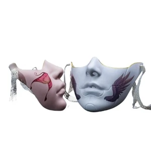 Cyberpunk Mask Cosplay Mechanical Face Half Face Mask Performance Props - Picture 1 of 13