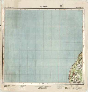 1929 Mapa topográfico del ejército Libciems (Letonia), escala 1:75 000 - Imagen 1 de 3