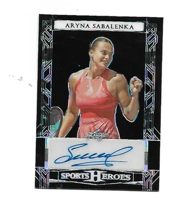 Aryna Sabalenka 2024 Leaf Sports Heroes Autograph " 7/7 " BA-AS1 Tennis - Image 1 of 2