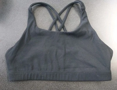 Sujetador Athleta Spotts para niña talla 12 negro espalda cruzada tiras ropa deportiva juvenil Foto 1 de 4