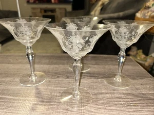 Lot Of 4 Morgantown Milan 5 7/8" Champagne/Tall Sherbets - Picture 1 of 8