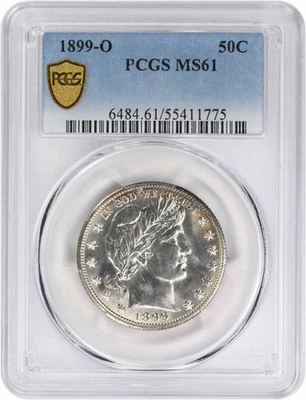 1899-O Barber Silver Half Dollar MS61 PCGS - Image 1 of 4