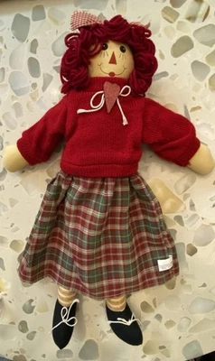 Vintage Fabric Raggedy Ann Doll, 18” Tall - Image 1 of 4