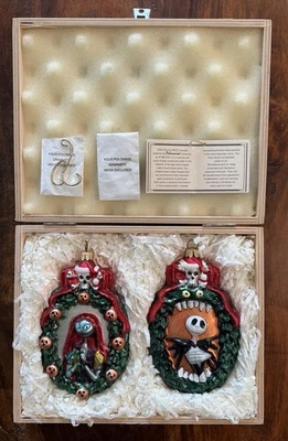 Juego de adornos Disneyland Pesadilla antes de Navidad 2002 colección Polonesa Foto 1 de 4