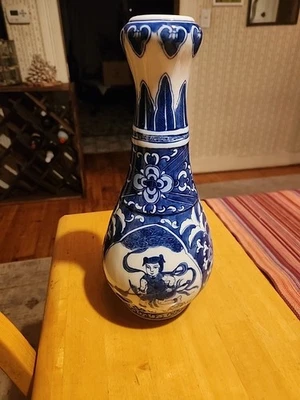 Antique Japanese Imari Blue And White Balaster Vase. 1900, - Image 1 of 4