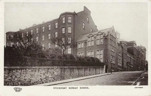 STOCKPORT SUNDAY SCHOOL, OLD REAL PHOTO POSTCARD (ref 5033/22/W6) - Picture 1 of 2