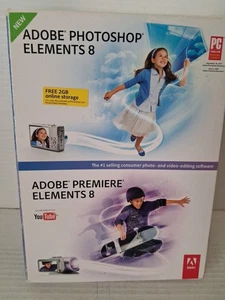 Adobe Photoshop Elements 8 & Adobe Premier Elements 8 +codes - Picture 1 of 3