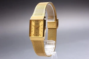 Vintage [N MINT] New Batt Citizen 6031-G03715 Gold Tank Unisex Qz Watch JAPAN - Bild 1 von 10
