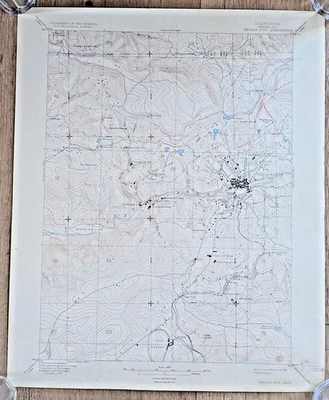USGS Nevada City Quadrangle California Topographical Map 1932 - Image 1 of 4