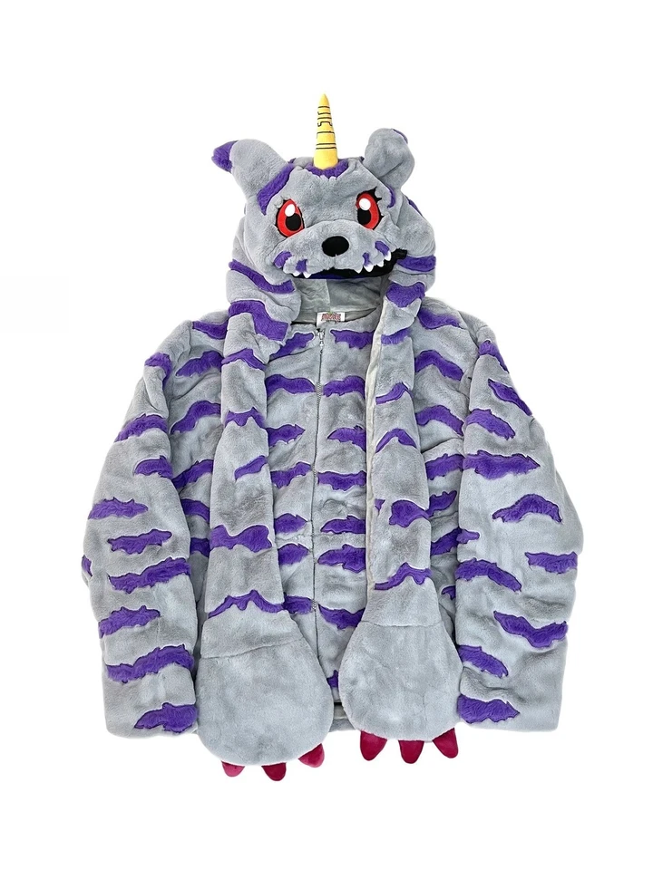 Digimon Gabumon Sudadera con Capucha de Peluche Invierno Disfraz con Cálido Abrigo con Capucha Nuevo Foto 1 de 4