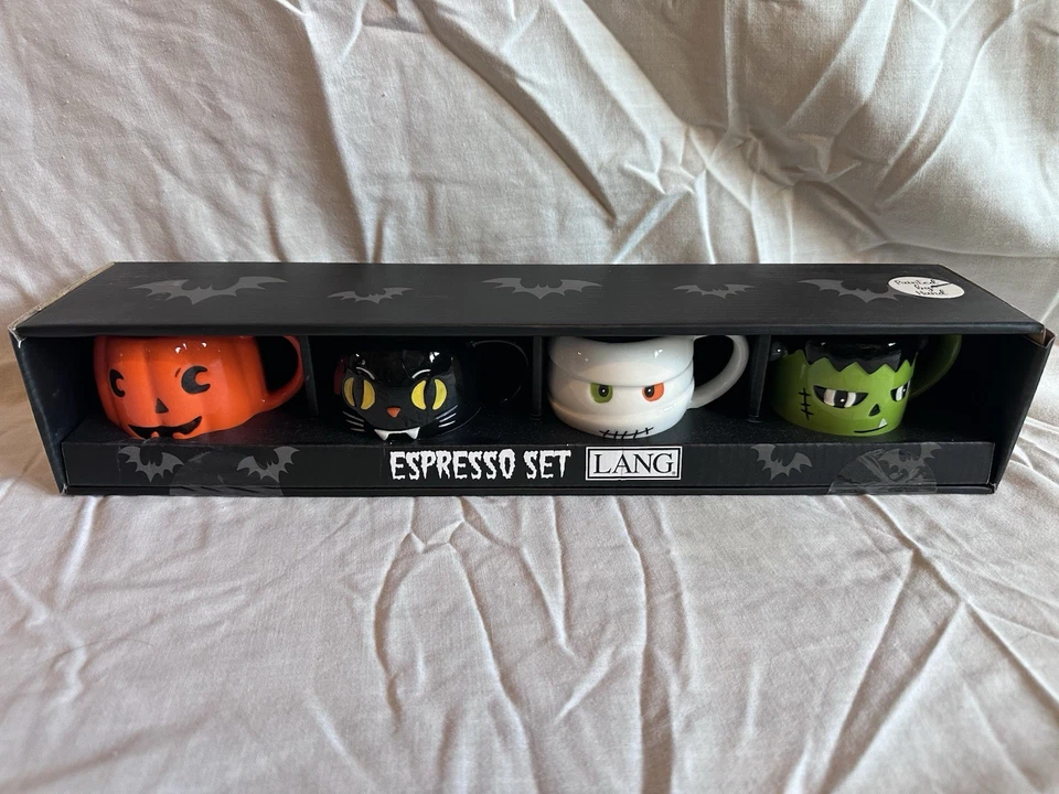 Lang Halloween Espresso Set (4 mugs - pumpkin, cat, mummy, frankenstein) Coffee - Image 1 of 1
