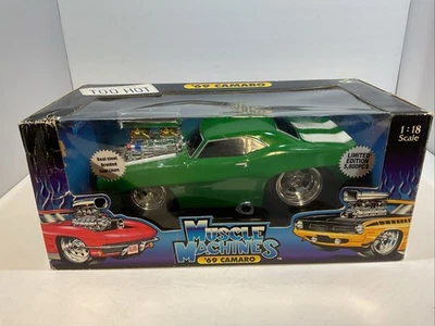 Rare Muscle Machine 1/18 Chevrolet '69 Camaro Grass Green Costco Limited Edition - Image 1 of 4
