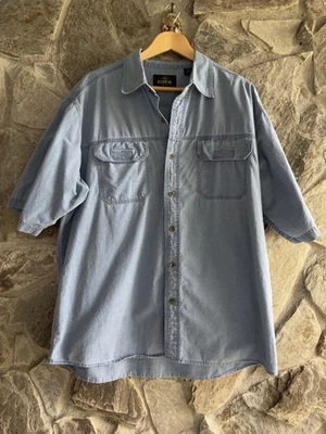 Camisa RedHead Para Hombres XL Denim Manga Corta Pesca Exterior Bolsillos Foto 1 de 4
