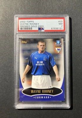 2002 Topps  #E3 WAYNE ROONEY  ROOKIE CARD PSA-7 NM   FANTASTIC CARD ! - Image 1 of 2