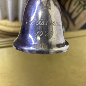 Campana de Navidad vintage Reed & Barton anual plateada 1973 - Imagen 1 de 4