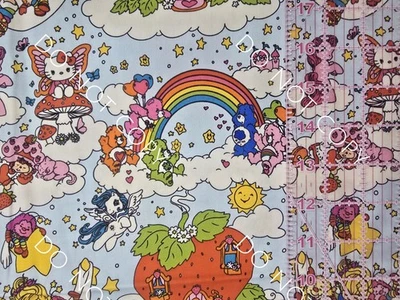 Custom Cotton Woven Fabric Bears 80s Mashup Strawberry MLP By The 1/4 Yard 9x56 - Image 1 of 2