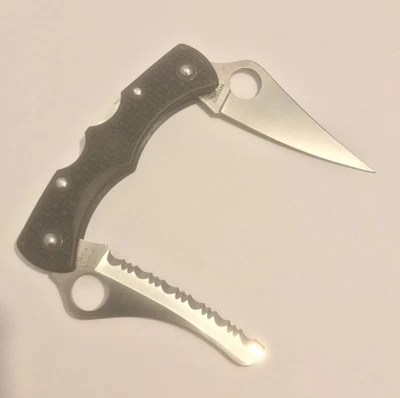 Cuchillo Plegable Spyderco Dyad JR ATS 55 2 Hojas (MUY RARO) SIN USAR Estado A+ Foto 1 de 4
