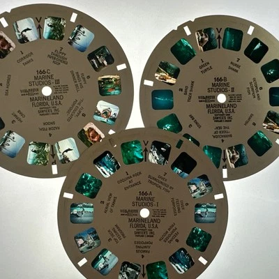 Viewmaster  Martine Studios 166 a,b,c  Marineland Florida USA 3 Reel set America - Image 1 of 4