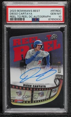 2023 Bowman's Best Reel to Die-Cuts /150 Diego Cartaya PSA 10 GEM MT Auto - Image 1 of 2