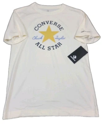 Camiseta Chuck Taylor Boy's M Converse All Star Graphic Algodão CREME NOVA CAMISA - Imagem 1 de 4