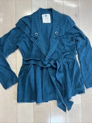 CÁRDIGAN SUÉTER CON CINTURÓN MARCA SPARROW VINTAGE LANA ANTHROPOLOGIE TALLA M Foto 1 de 4