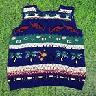 Woolrich Vintage Sleeveless Sweater 100% Wool Island Fish Women’s Size L