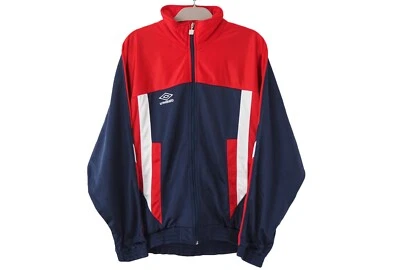 Chaqueta deportiva cortavientos vintage UMBRO con cremallera completa talla L azul/rojo años 90 Foto 1 de 4