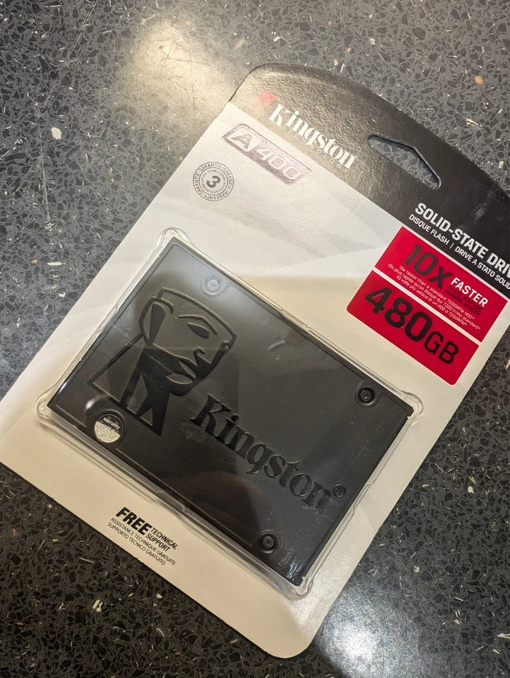 Kingston A400 SSD, 480GB SATA III 2.5" Fast Solid State Drive Storage - Image 1 of 1