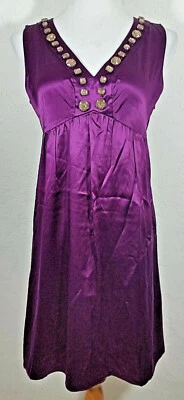 Antonio Melani Womens Dress Size 6 Purple Jewel Embellished V Neckline Party - Image 1 of 4