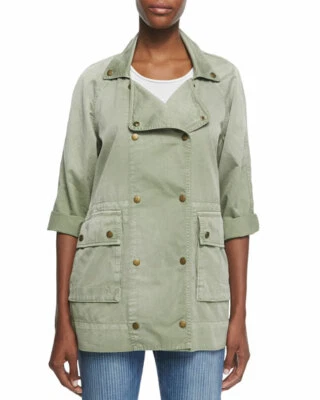 Chaqueta militar Current Elliott doble pecho algodón verde talla 1 (grande) Foto 1 de 4