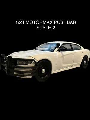 1/24 MOTORMAX DODGE CHARGER POLICE PUSHBAR WRAPAROUND STYLE 2 CUSTOM - Image 1 of 4