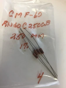 CMF-60 RN60C2500B 250 OHM 1% RESISTORS 4 PCS NOS - Bild 1 von 1