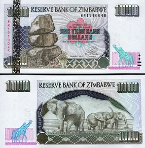 Zimbabwe 1000 Dollars 2003, UNC, P-12 - Picture 1 of 3