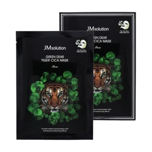 JM Solution Green Dear Tiger Cica Mask 10pcs - Picture 1 of 3