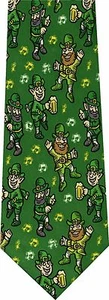 TANZENDE KOBOLDE ST PATRICK'S DAY NEUHEIT KRAWATTE - Bild 1 von 1