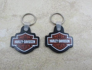 QTY 2 Black Wolf Harley Davidson Bristol Virginia , Bar & Shield, Key Chain, Fob - Picture 1 of 4