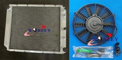 3Row Aluminum Radiator +16" Fan For Volvo 240 242 244 245 740 745 760 780 940 AT - Image 1 of 4