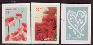 Australia 2009 "Con Amor" Autoadhesivo Conjunto De 3 Fino Usado - Picture 1 of 1