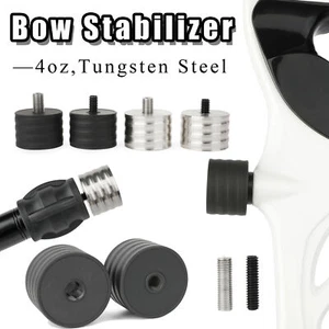 Tiro con l'arco 4 oz stabilizzatore peso acciaio al tungsteno smorzatore composto arco ricurvo - Foto 1 di 16