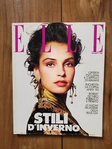 RARE VINTAGE ELLE ITALIA MAGAZINE FASHION SPECIAL NOVEMBER 1988 FAMKE JANSSEN - Picture 1 of 14