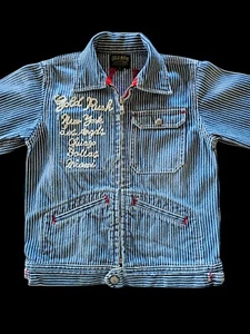 Gold Rush Outfitters Kids Denim Jacket Pinstripe Emroidered KIDS 4 - Picture 1 of 6