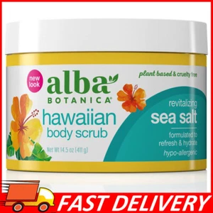 Alba Botanica Hawaiian Body Scrub, Revitalizing Sea Salt, Plant Based, 14.5 Oz - Picture 1 of 7