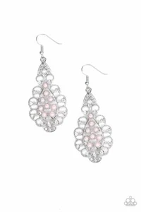 Paparazzi Earring - Sprinkle on the Sparkle Pink Dangle  - Picture 1 of 2