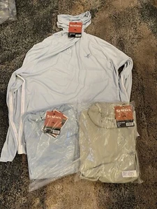 Simms Fly Fishing Flats Shirts - Solarflex Hoody’s And Shirts - 4 Shirts - New - Picture 1 of 6