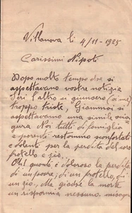 LETTERA DA VILLANOVA D'ALBENGA DEL 1925   (FT-1) - Foto 1 di 3