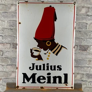 JULIUS MEINL Enamel Sign 23.6x15.7" (60x40cm) Coffee Restaurant Metal Retro Sign - Picture 1 of 17