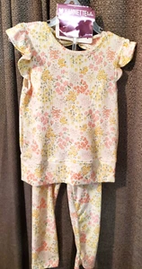 Nannette Kids Girls Floral Sleeveless Top & Pants Size 5 NWT - Picture 1 of 5