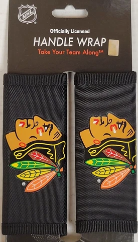 NHL Chicago Blackhawks Handle Wrap - Bag Spotter - Set Of 2, New (425-834) Cover
