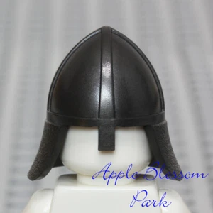 NEW Lego Kingdoms Dark Pearl GRAY HELMET - Castle Knight Head Gear w/nose guard - Picture 1 of 9